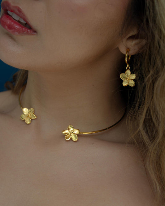 Double Flower Choker/Choker Doble Flor