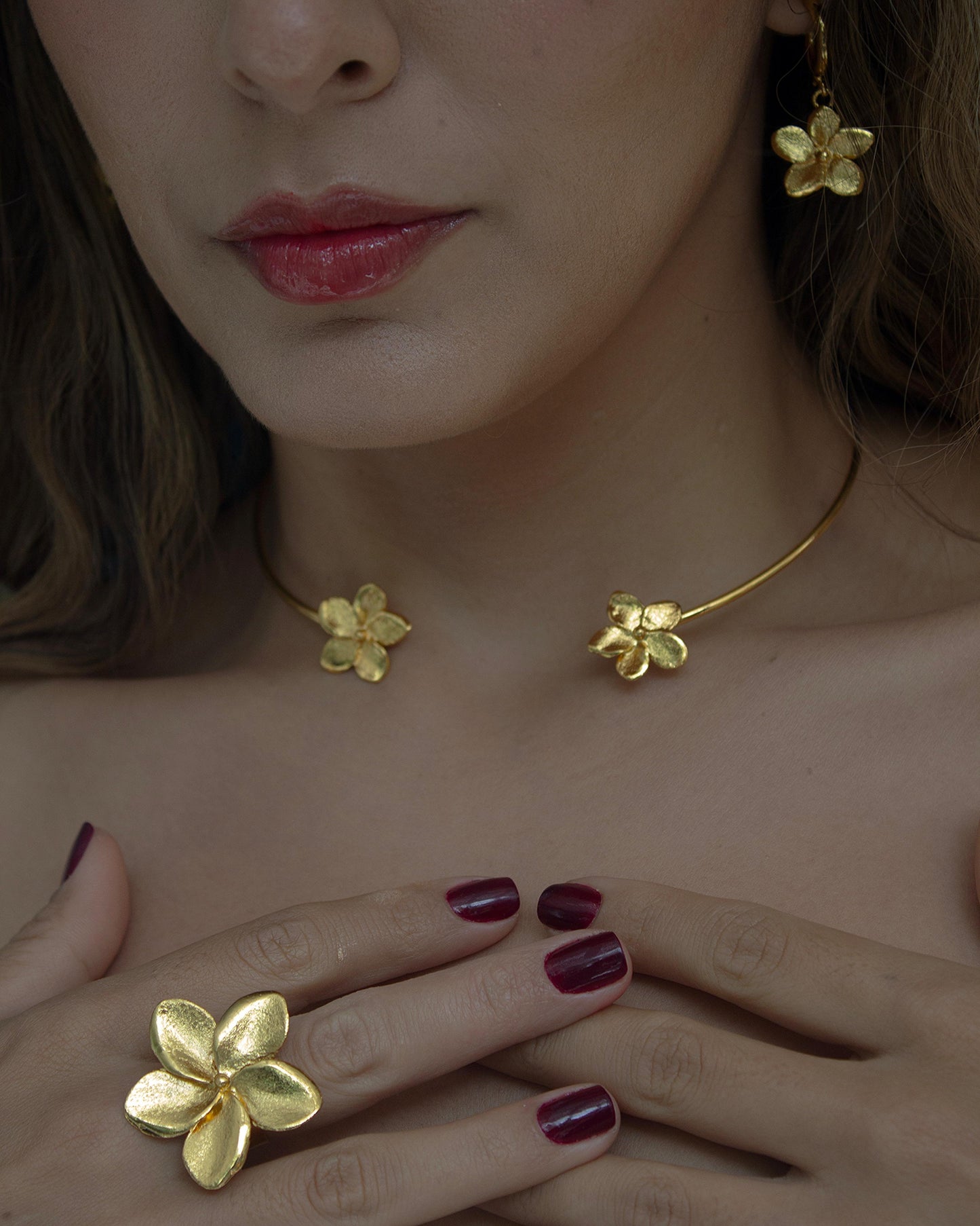 Double Flower Choker/Choker Doble Flor