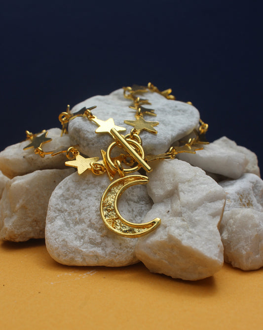 Lunar Gold Charm Choker