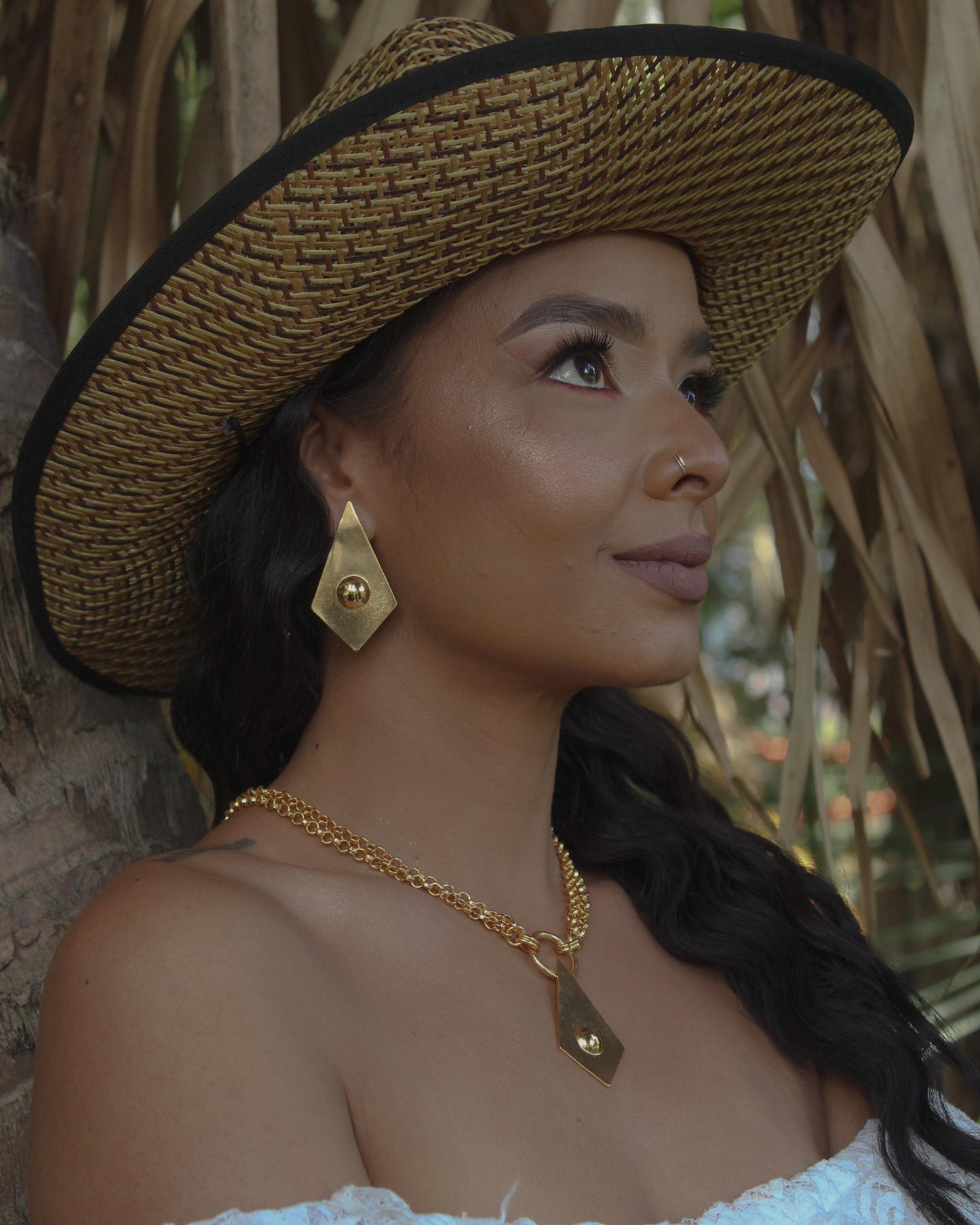 Triangle Set gold/Set de triangulo dorado