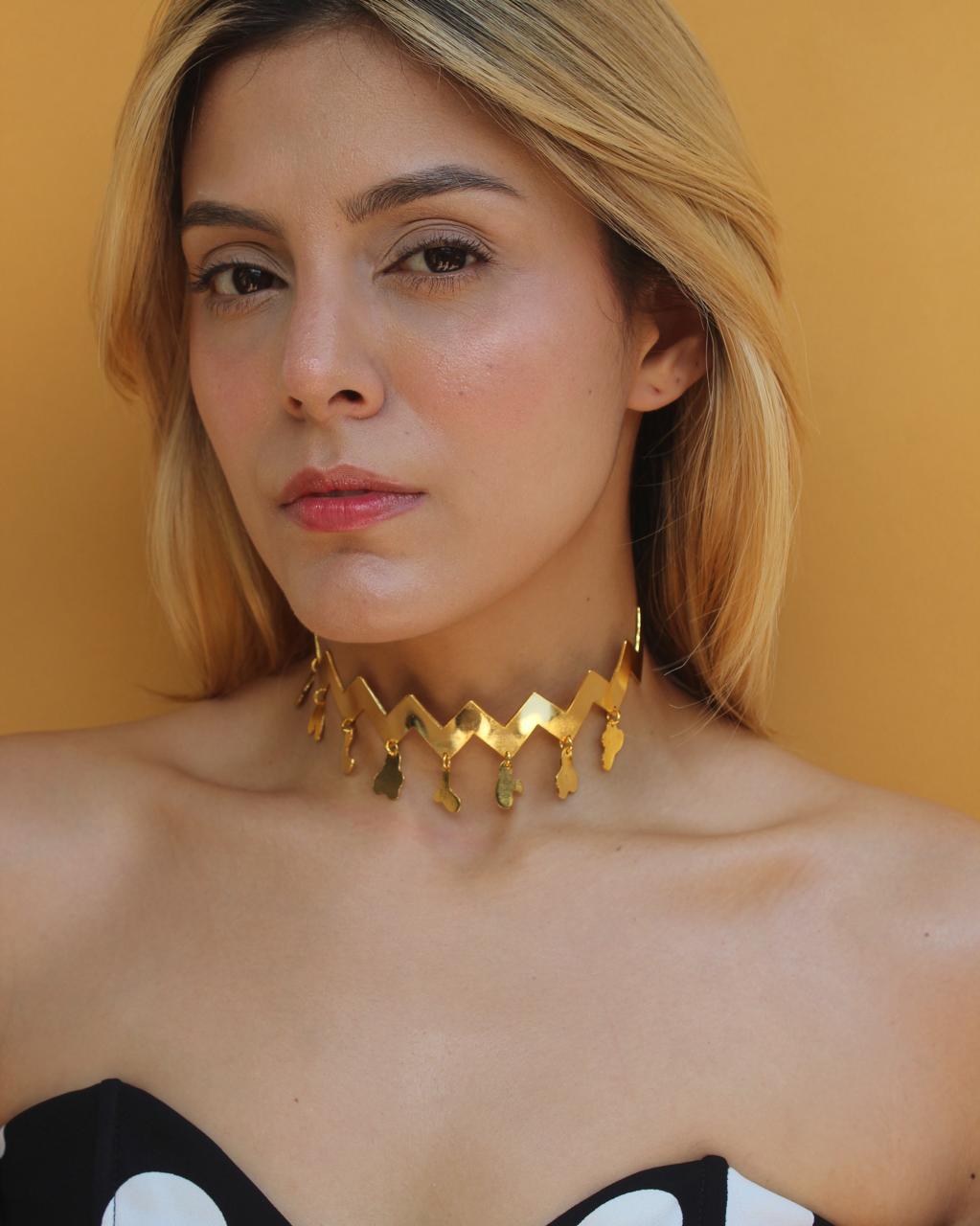 Zigzag choker/ Gargantilla en zigzag