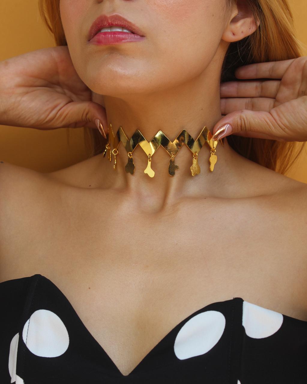 Zigzag choker/ Gargantilla en zigzag