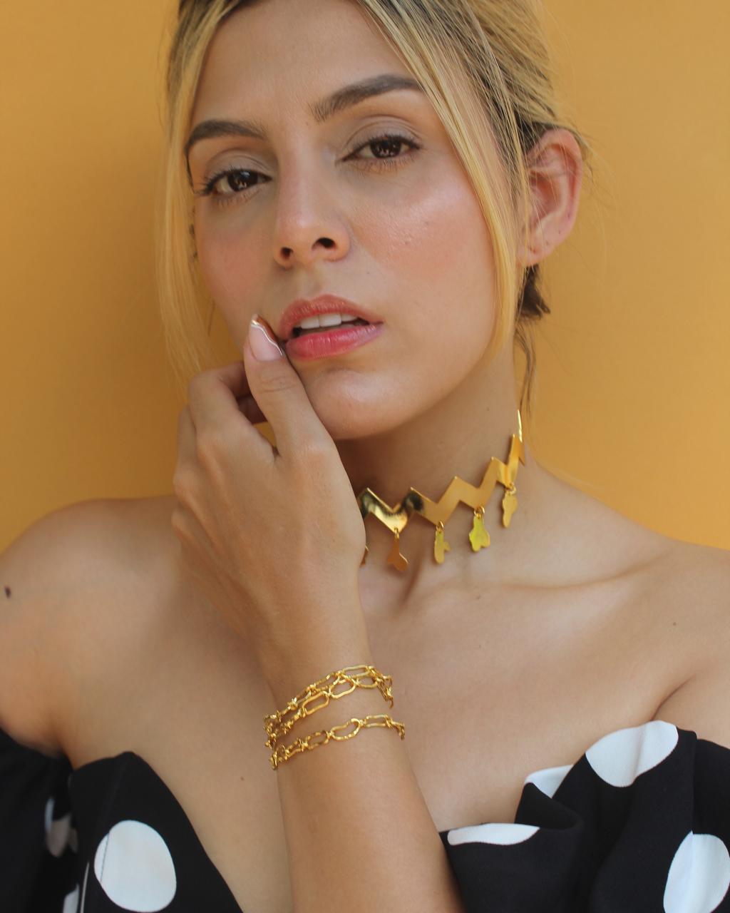 Zigzag choker/ Gargantilla en zigzag