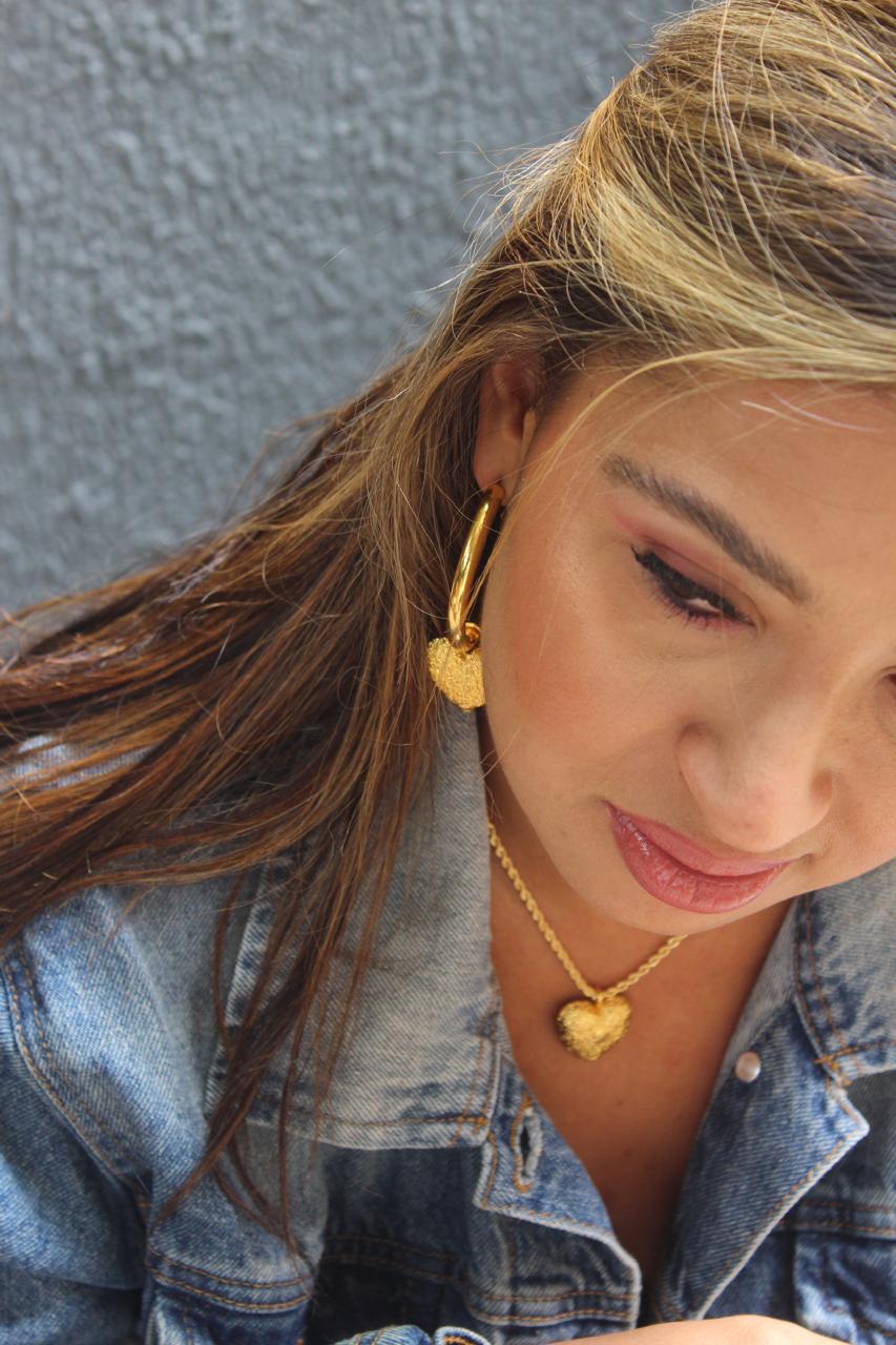 Maxi Heart Hoops/ Candongas Corazón Maxi