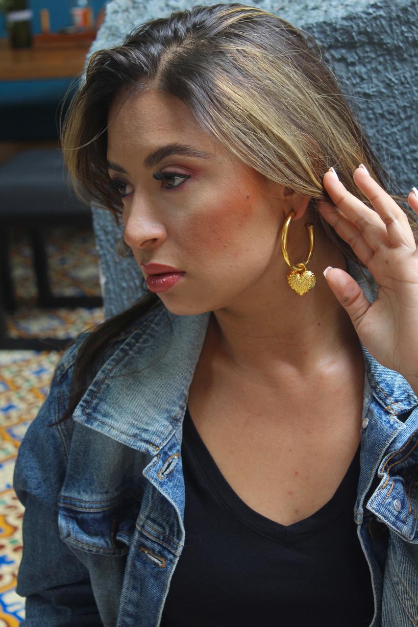 Maxi Heart Hoops/ Candongas Corazón Maxi